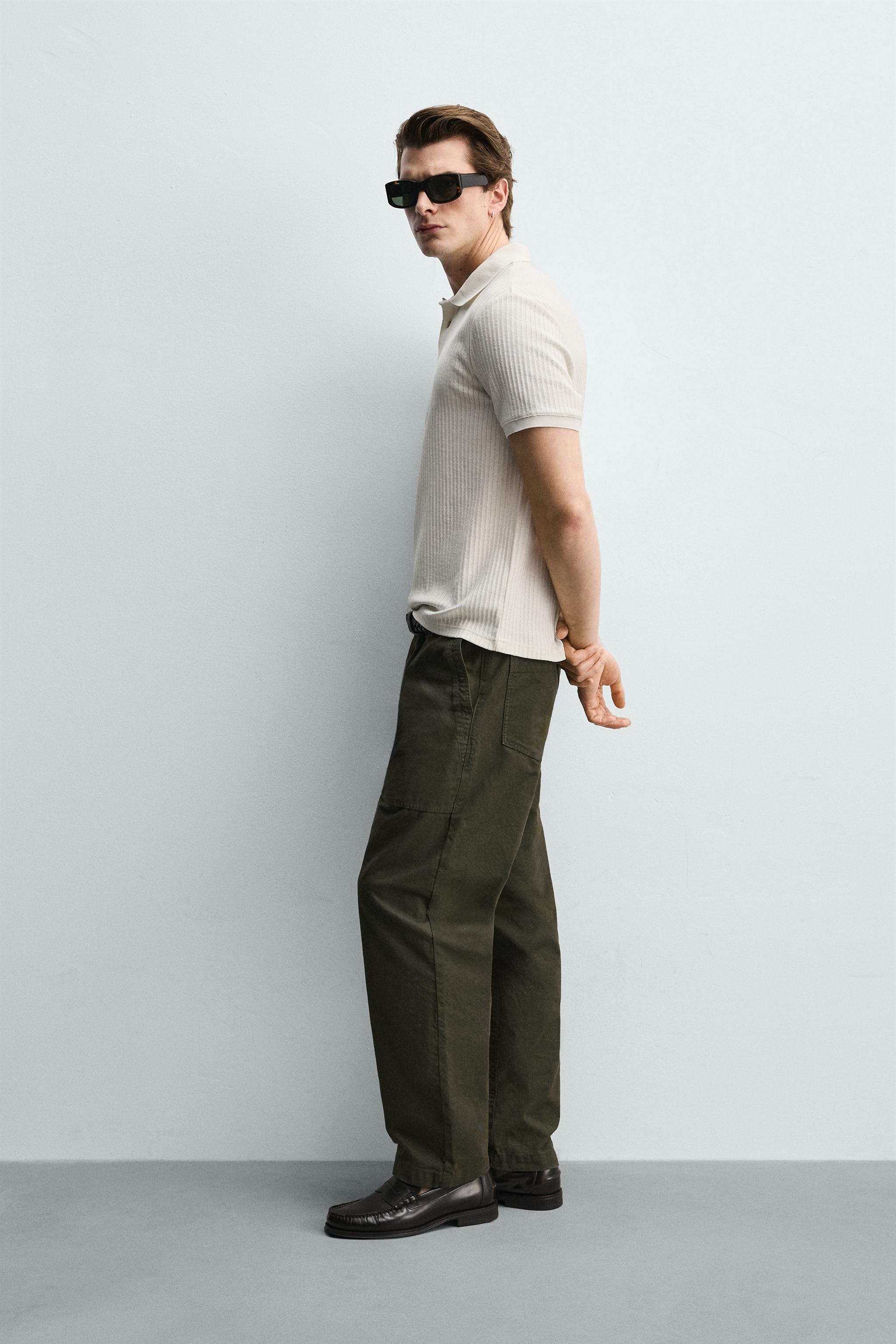 REGULAR FIT RIBBED POLO SHIRT